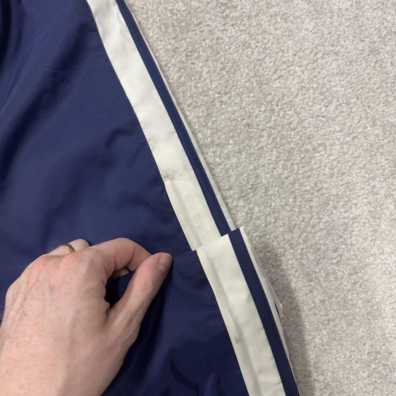 Vintage Adidas Team tracksuit bottoms navy Loose baggy y2k embroidered lined side stripe track pants