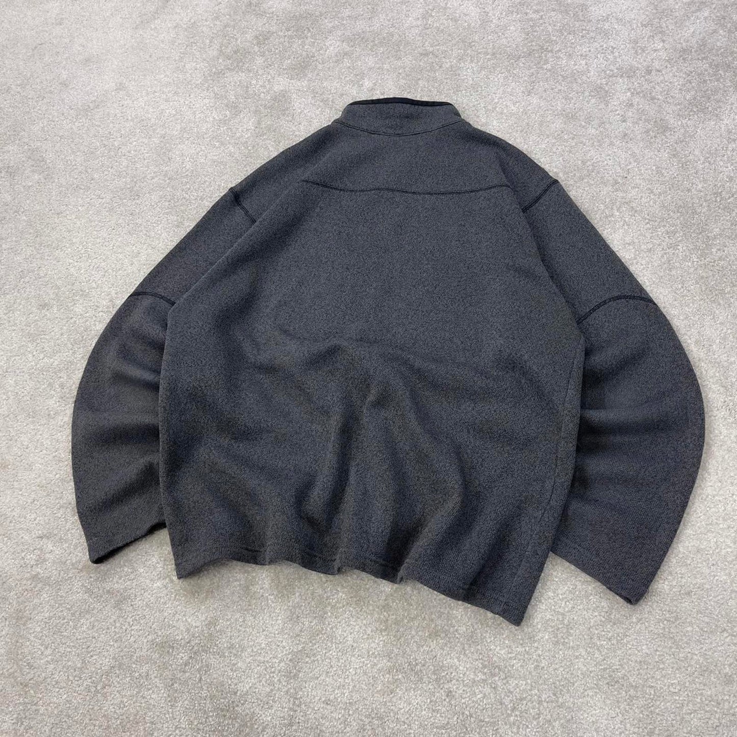 Y2K grey Columbia technical zip up fleece XXL embroidered logo chest pocket