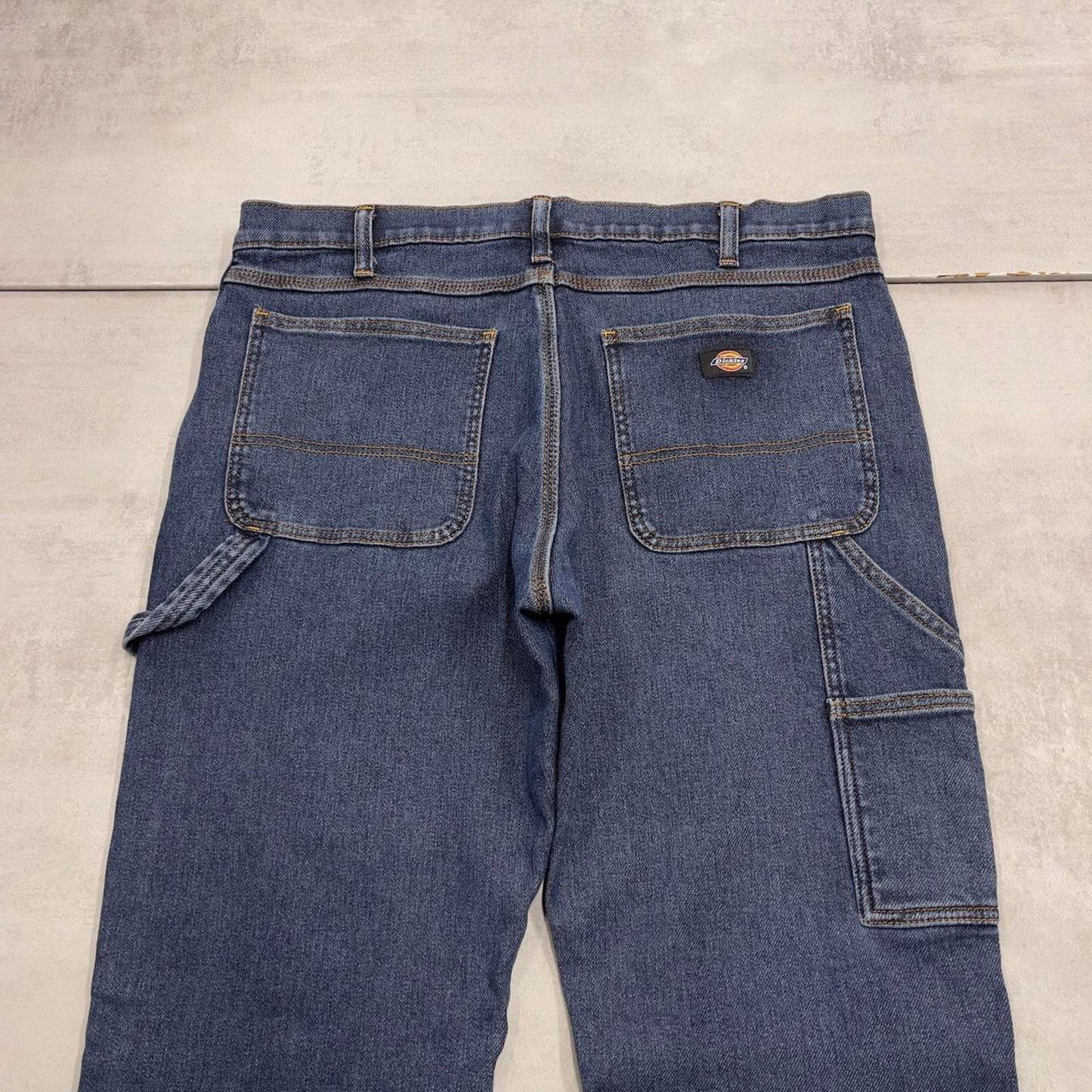 Dickies carpenter jeans W36 L30 loose blue cargo skater style utility pockets jeans