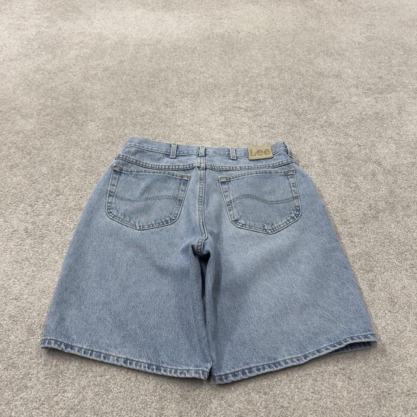 Lee denim Y2K shorts blue Loose denim skate style summer shorts