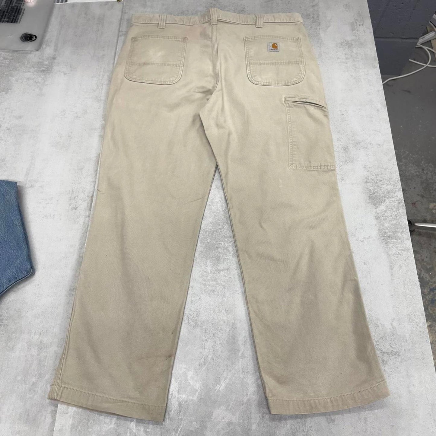 Beige Carhartt Carpenter pants W40