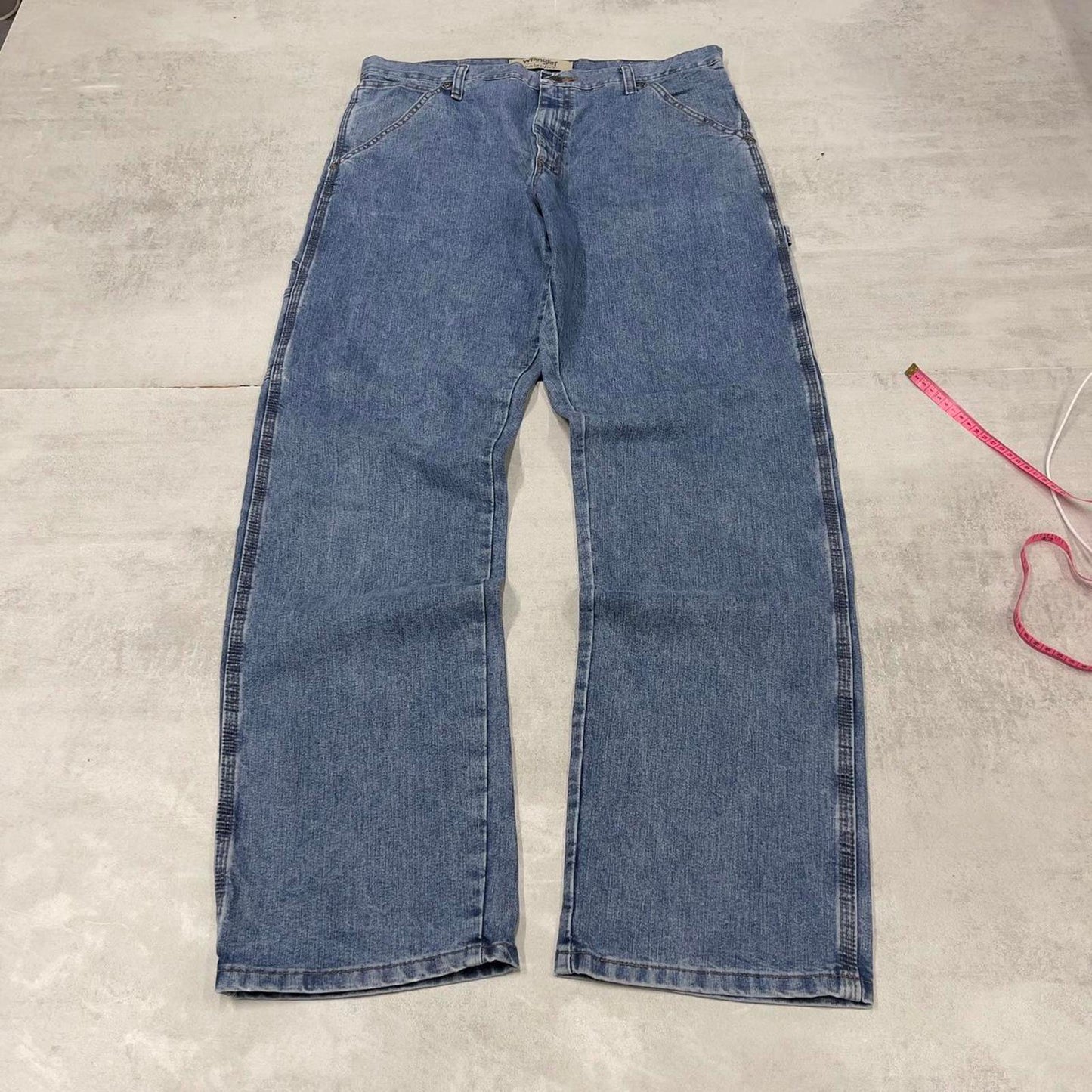 Blue Wrangler carpenter jeans W36L34 loose cargo skater style jeans