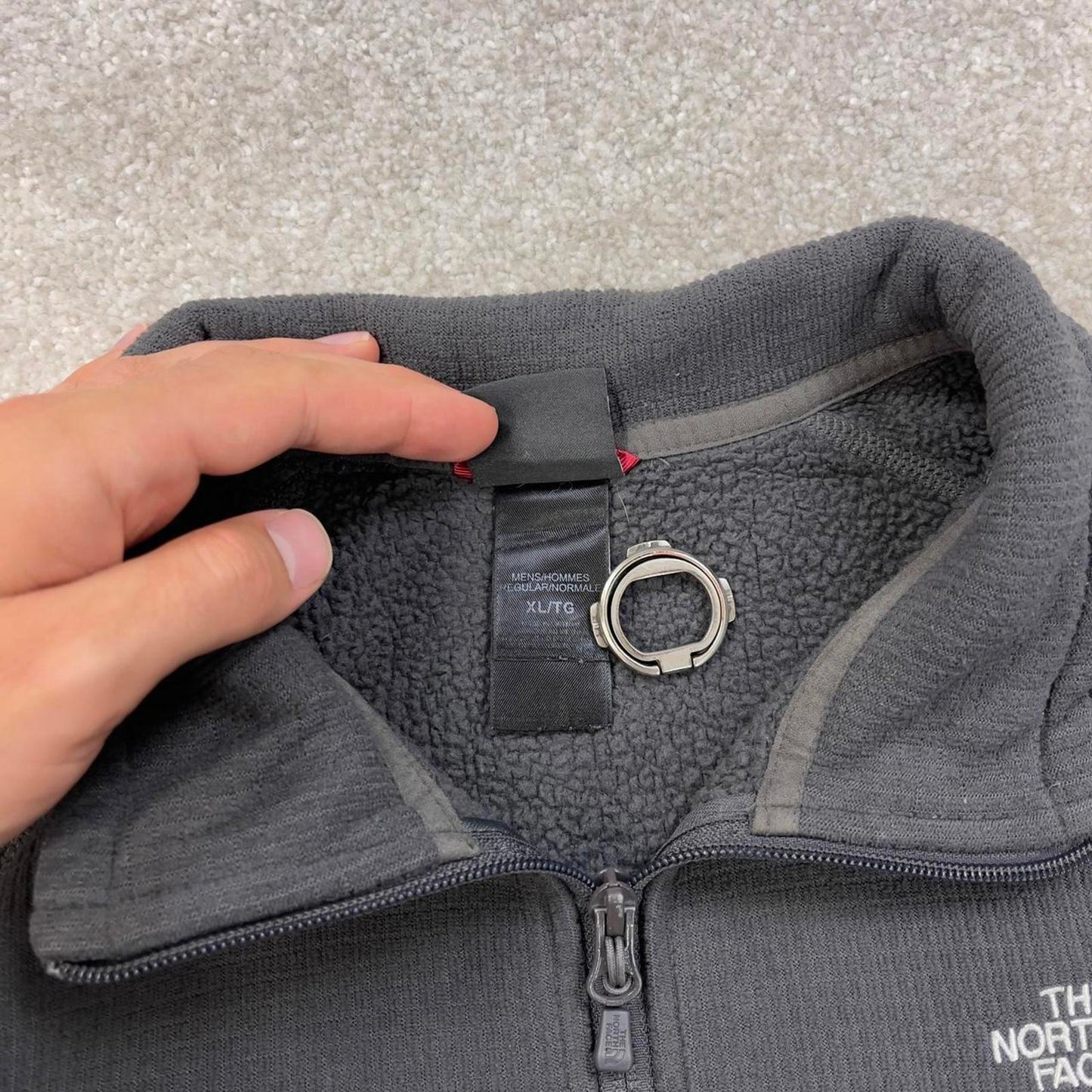 Y2K The North Face technical fleece XL grey men’s 1/4 zip