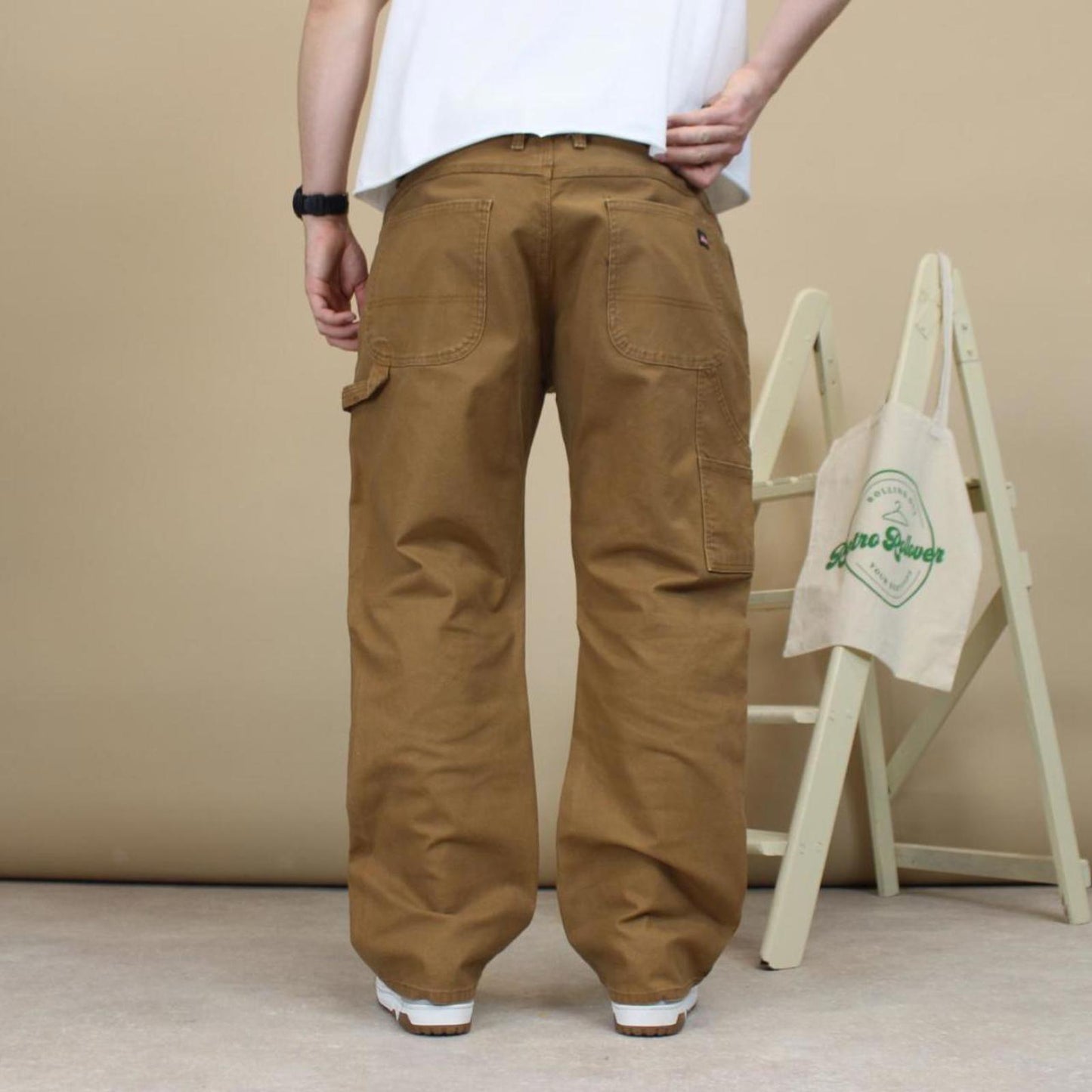 Tan Dickies carpenter jeans W38 L30 loose skater cargo pants