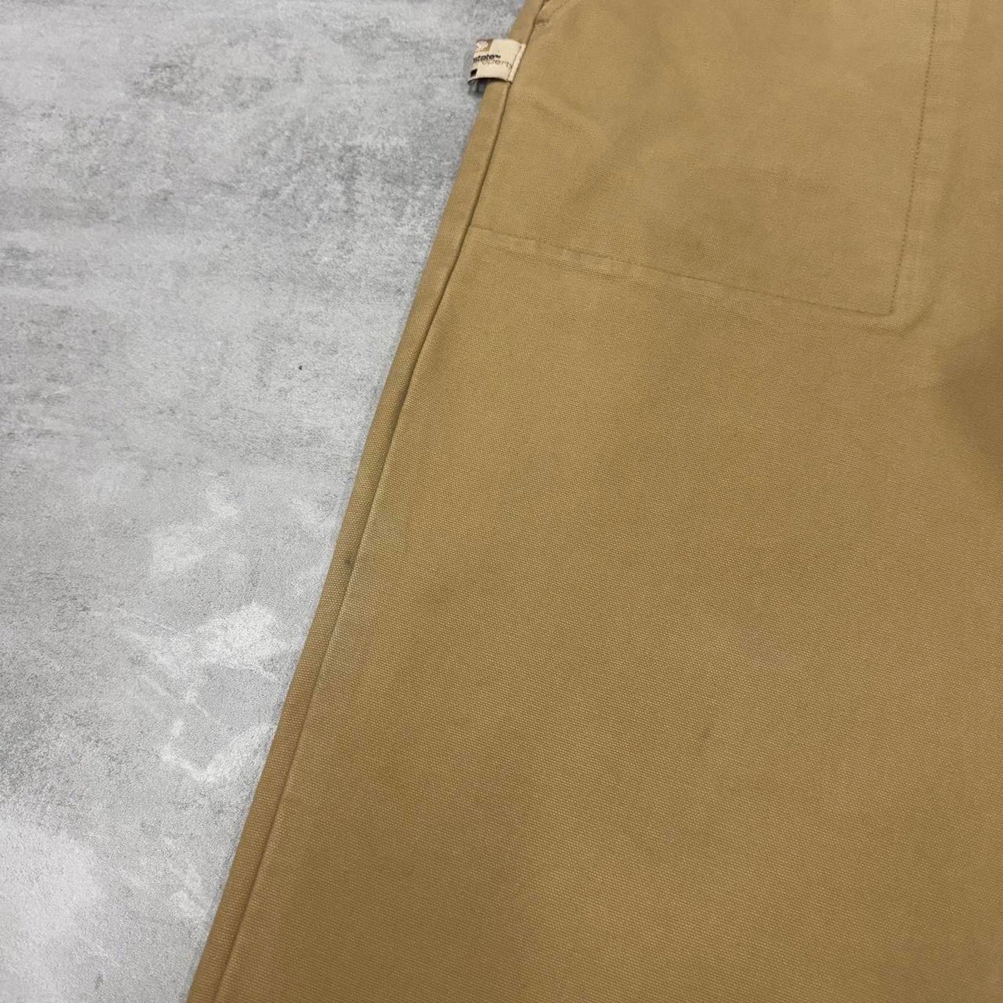 Y2K baggy jeans State Property W36L32 tan wide leg 90s skater style jeans casual streetwear autumn
