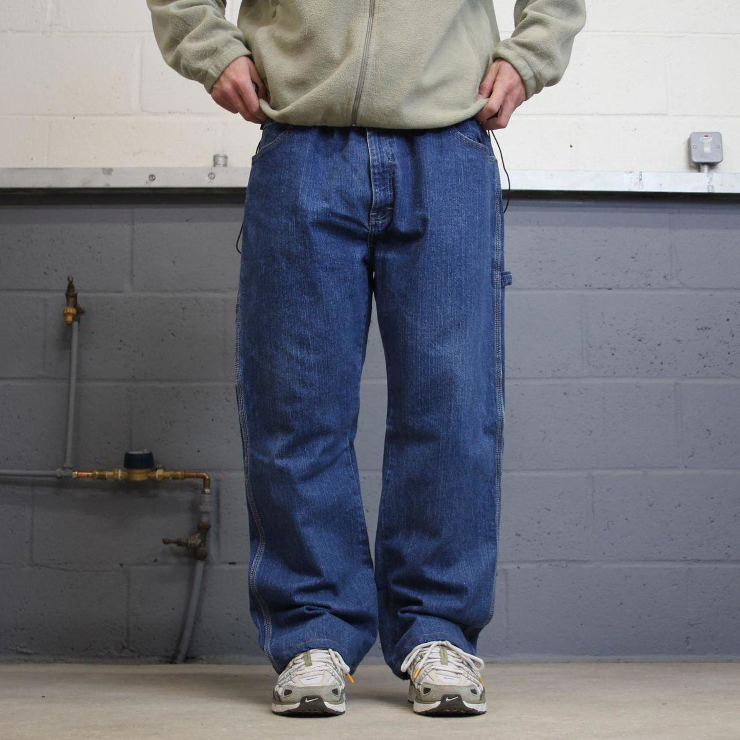 Vintage Y2K Dickies carpenter jeans blue Loose straight denim skater style cargo pants
