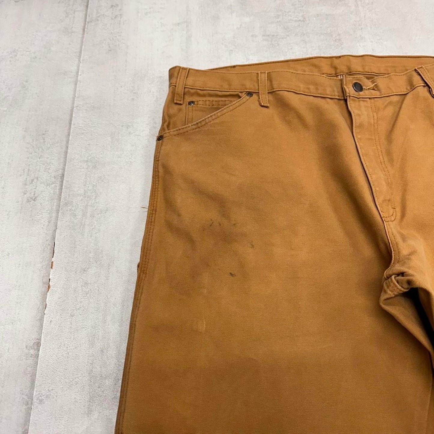 Tan Dickies carpenter jeans W40L32 Loose heavy canvas baggy cargo skate pants