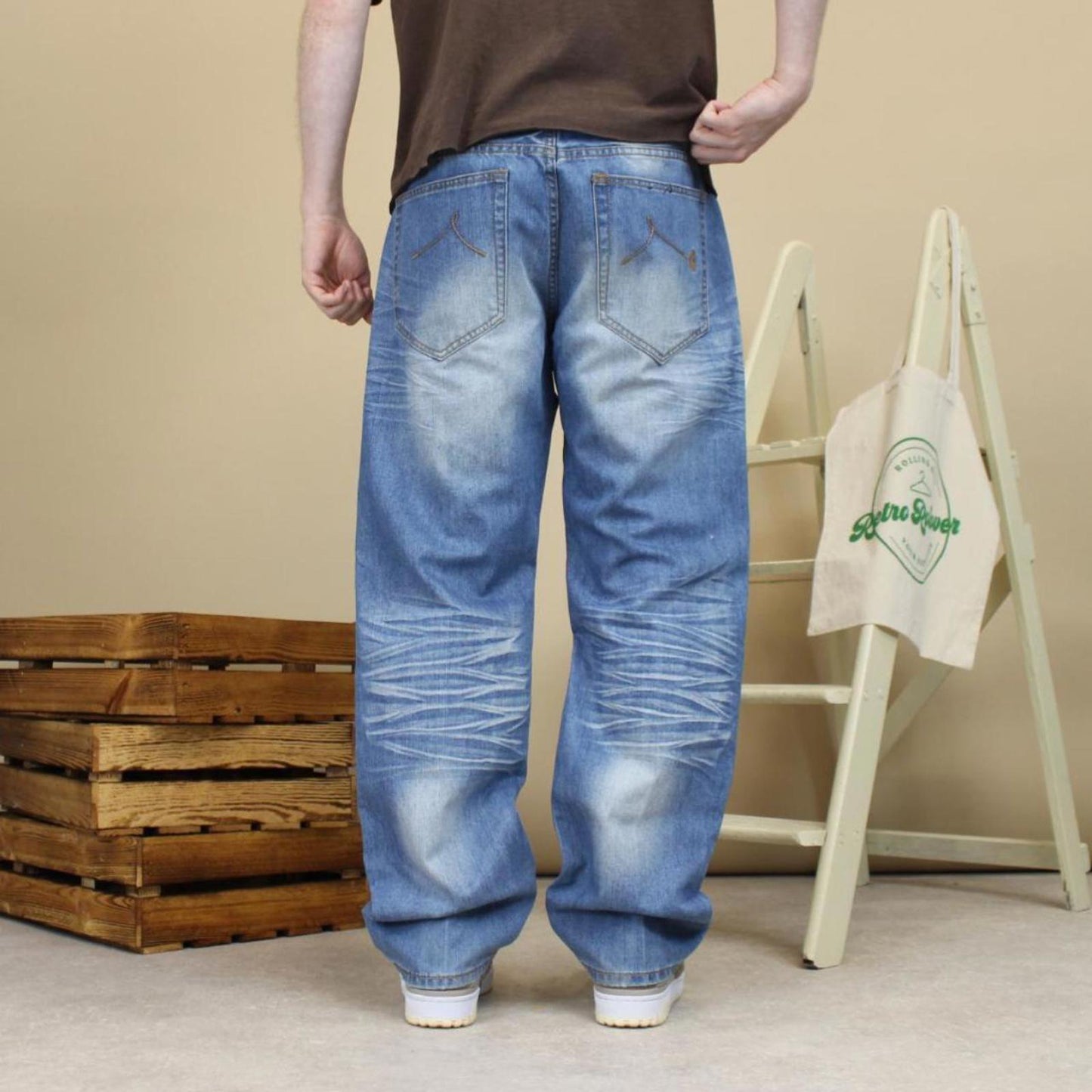 Blue embroidered Rocawear jeans W36L32 y2k style denim rap skate