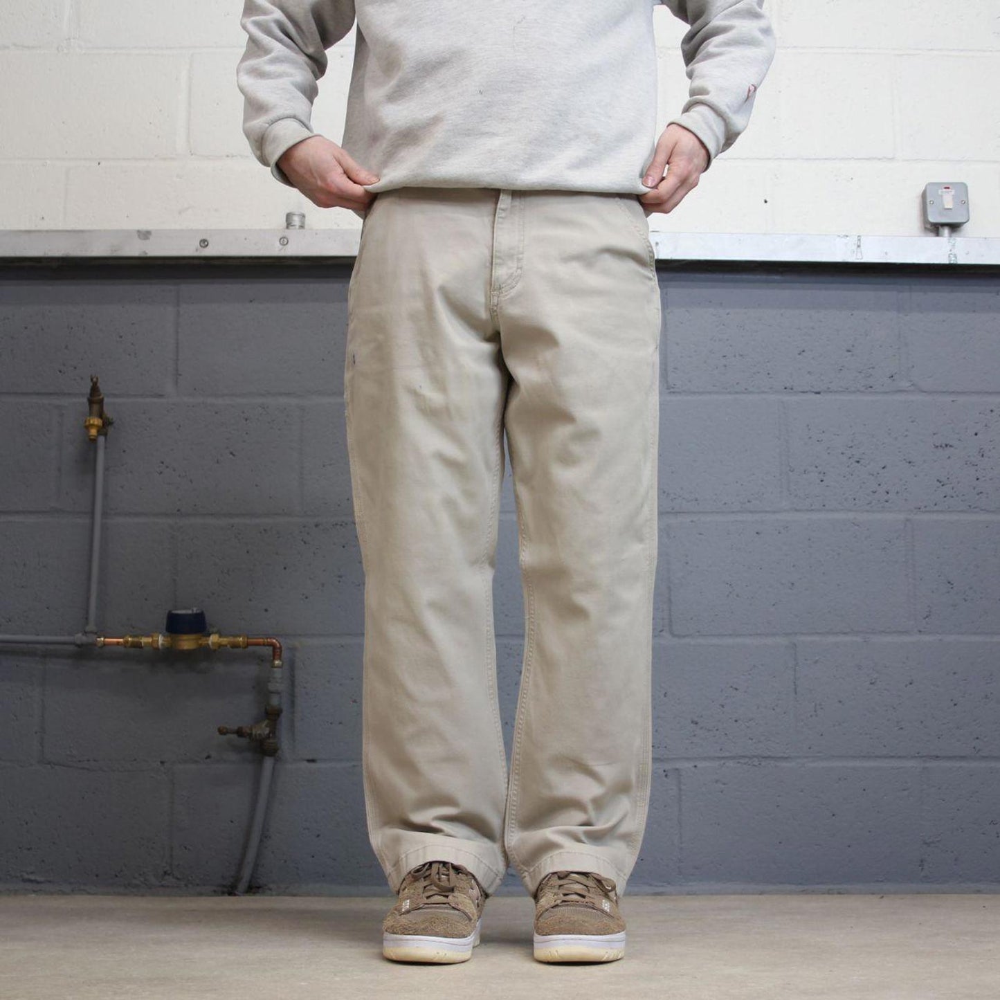 Carhartt carpenter skater pants W35L30 beige relaxed 90s style cargos