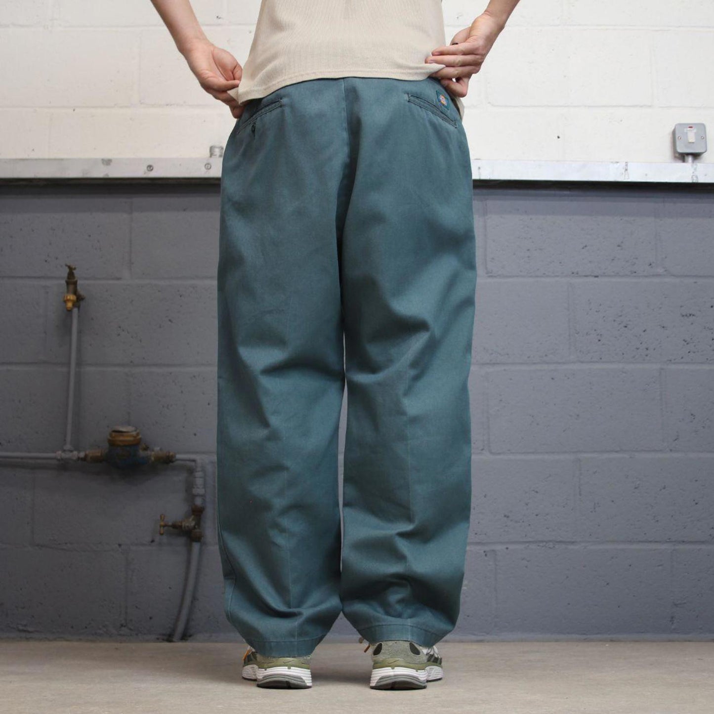 Dickies Pants W36L29 loose turquoise twill chino style skater pants