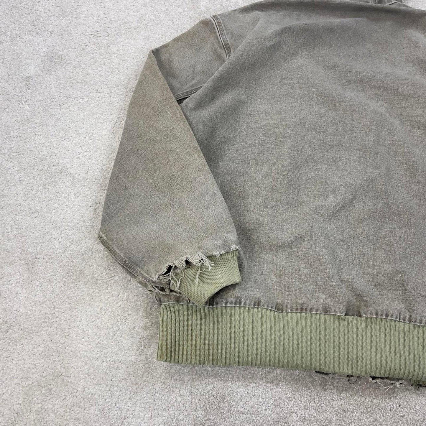 Vintage Carhartt hooded active jacket XL stone canvas 90s style skater