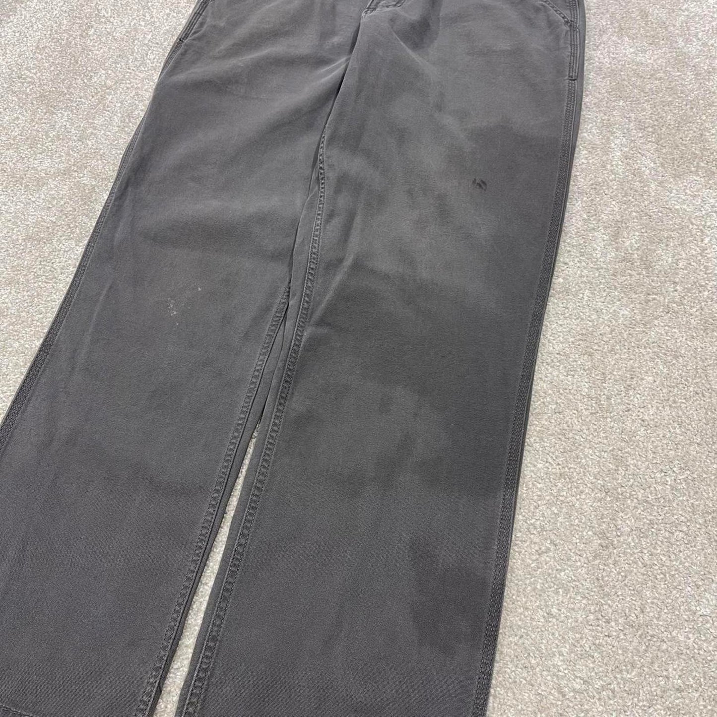 Y2K Carhartt work pants relaxed fit grey Canvasy skater cargo carpenter trousers