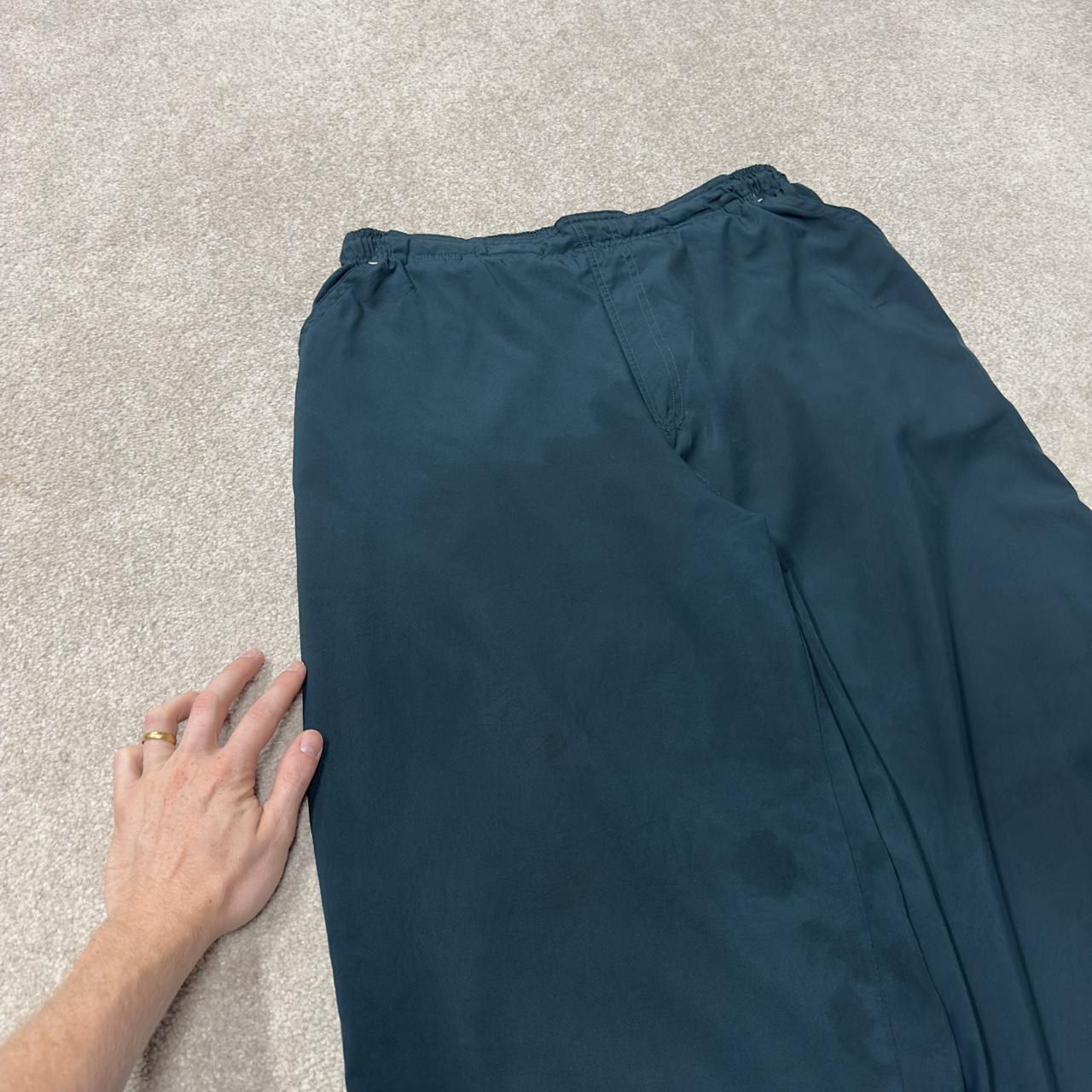 Y2K baggy Reebok tracksuit bottoms green XL Loose leg mesh lined track pants