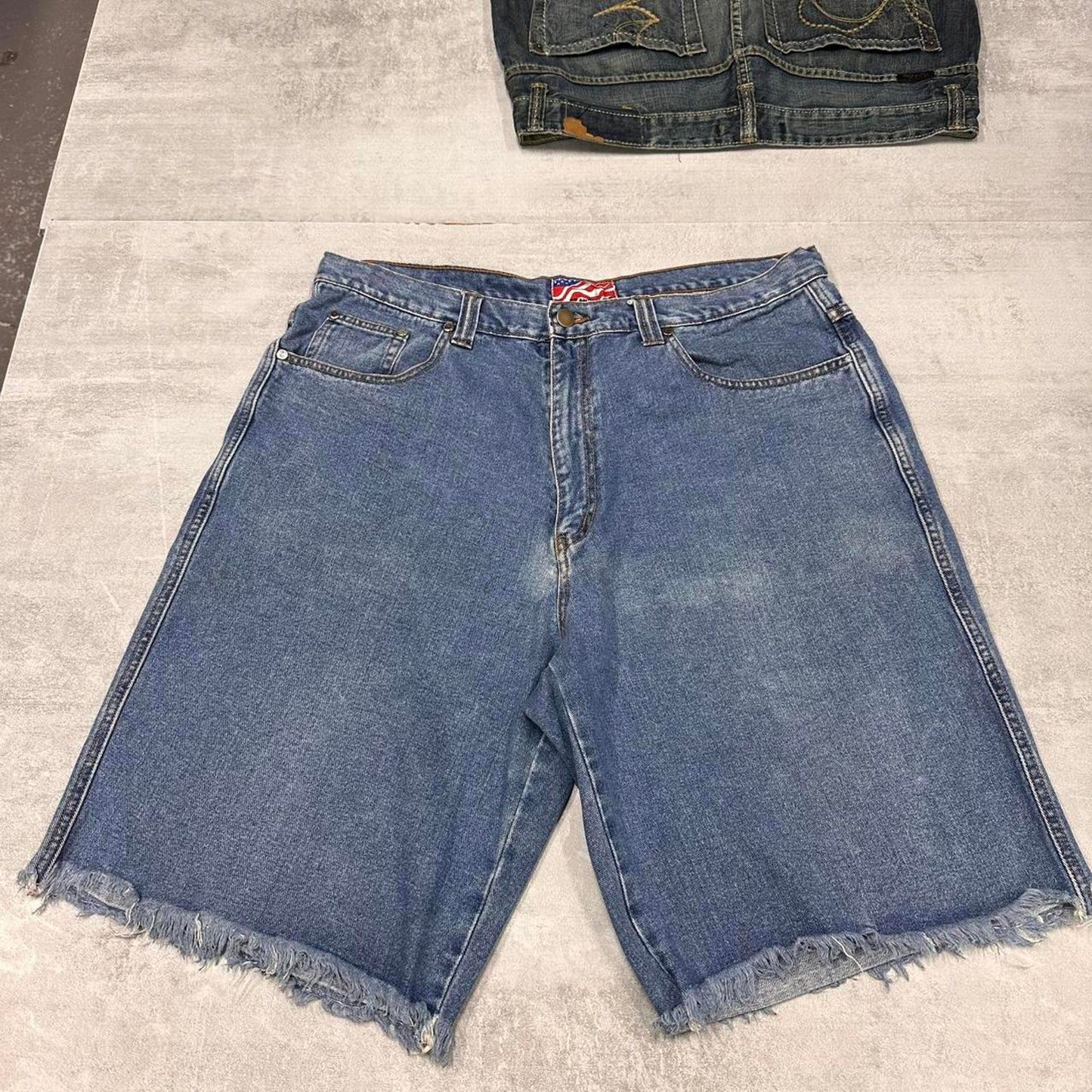 Blue Branded One jean shorts W36