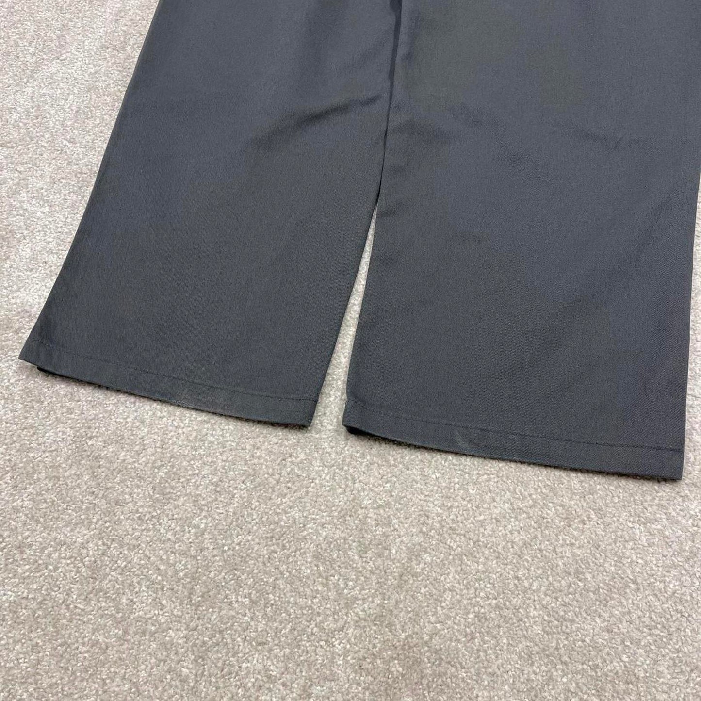 Y2k baggy fit Dickies double knee work pants grey Loose wide-leg chino style skate trousers