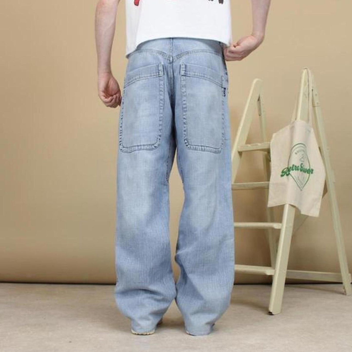 Blue baggy Six Jeans W34L30 loose Y2K hip hop jeans