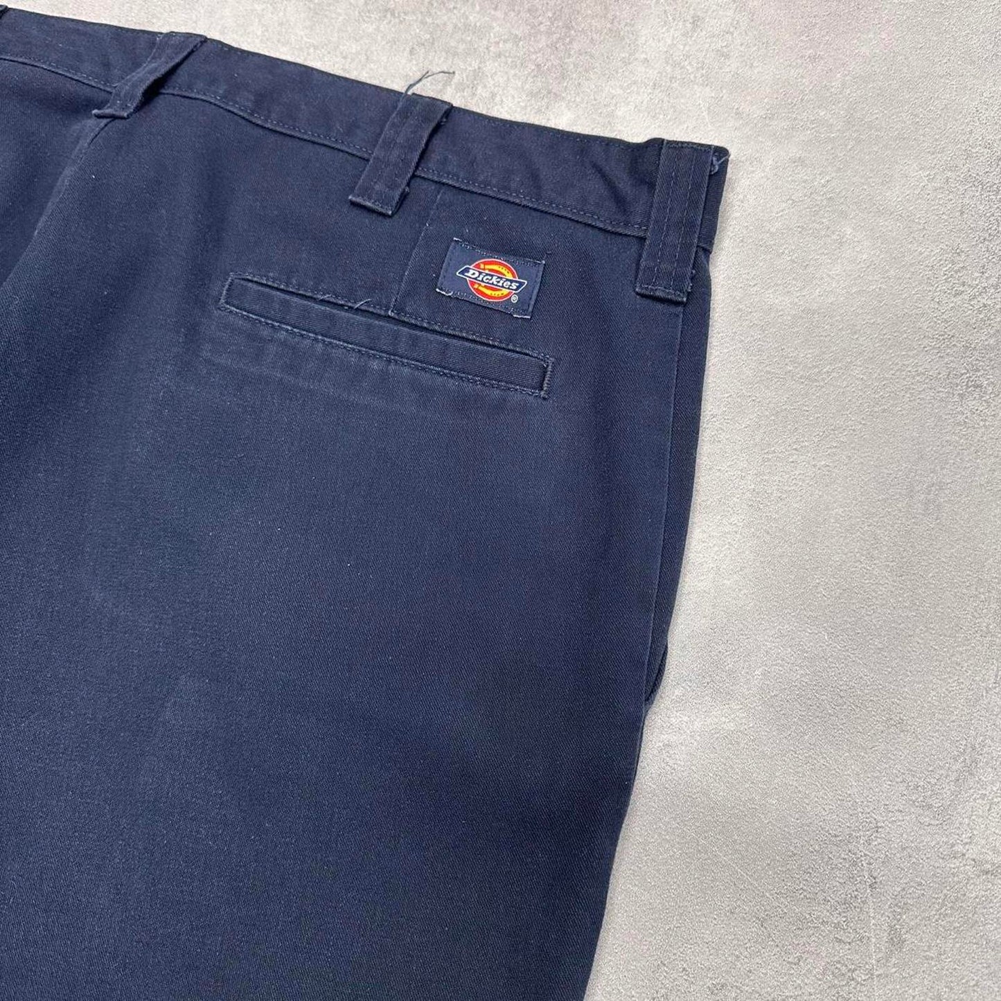 Baggy Dickies cargo trousers skater workwear W38L30 navy twill style chino carpenter pants casual