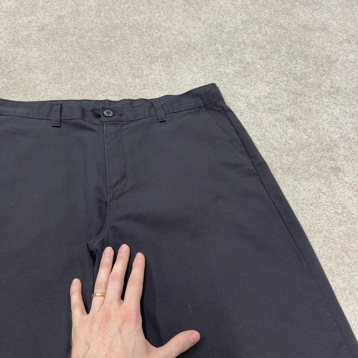 Dickies carpenter shorts long leg black Twill chino skater style shorts loose long leg