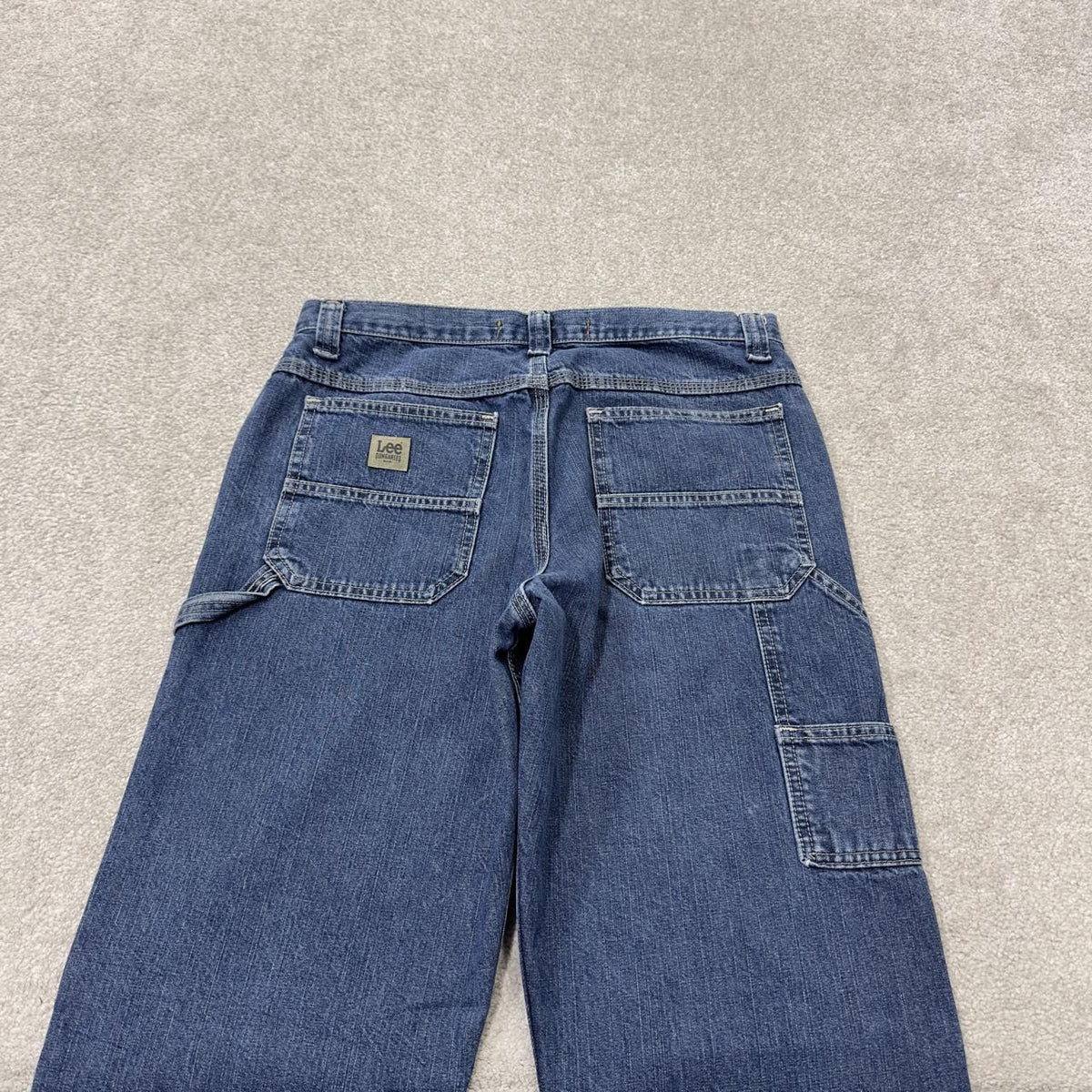 Vintage Lee carpenter jeans loose leg y2k blue Loose straight leg skater utility workwear cargo
