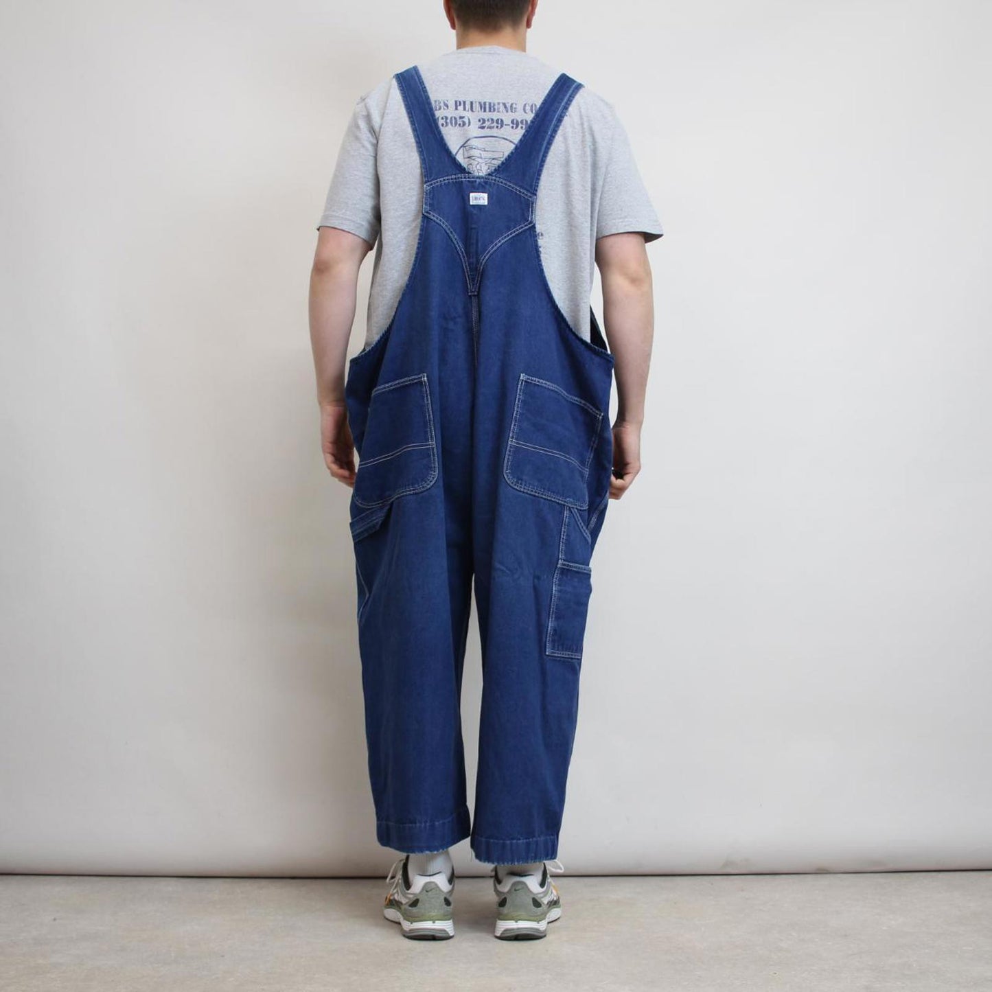 Vintage Liberty overalls W56 L22 blue baggy denim 90s style carpenter dungarees