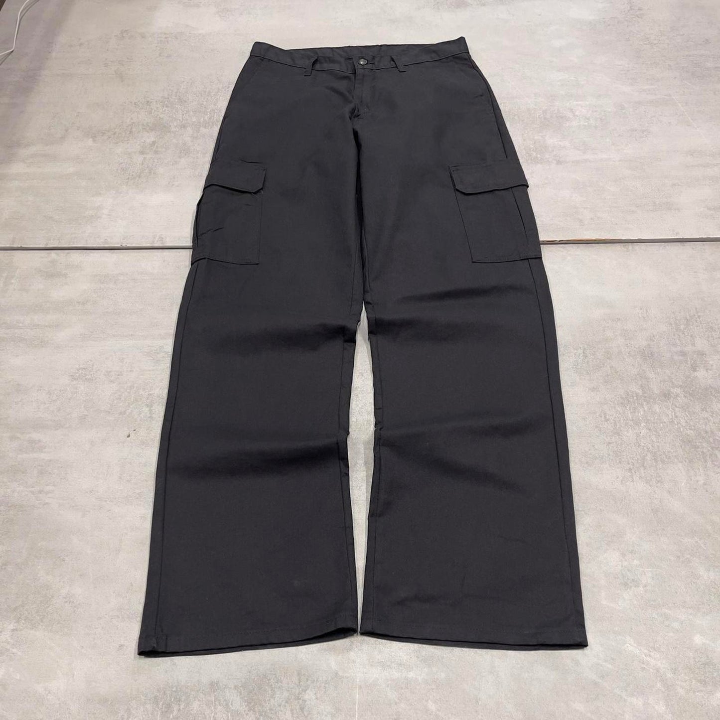 Baggy Dickies cargo trousers W34L34 black loose chino style skater cargo pants