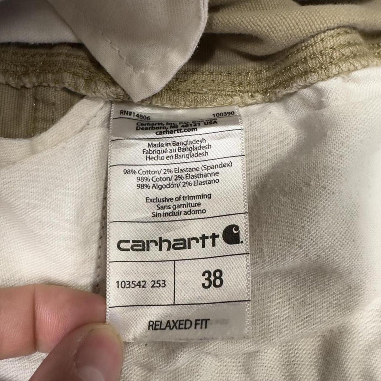 Carhartt cargo shorts loose canvas khaki Canvasy relaxed fit skate style shorts