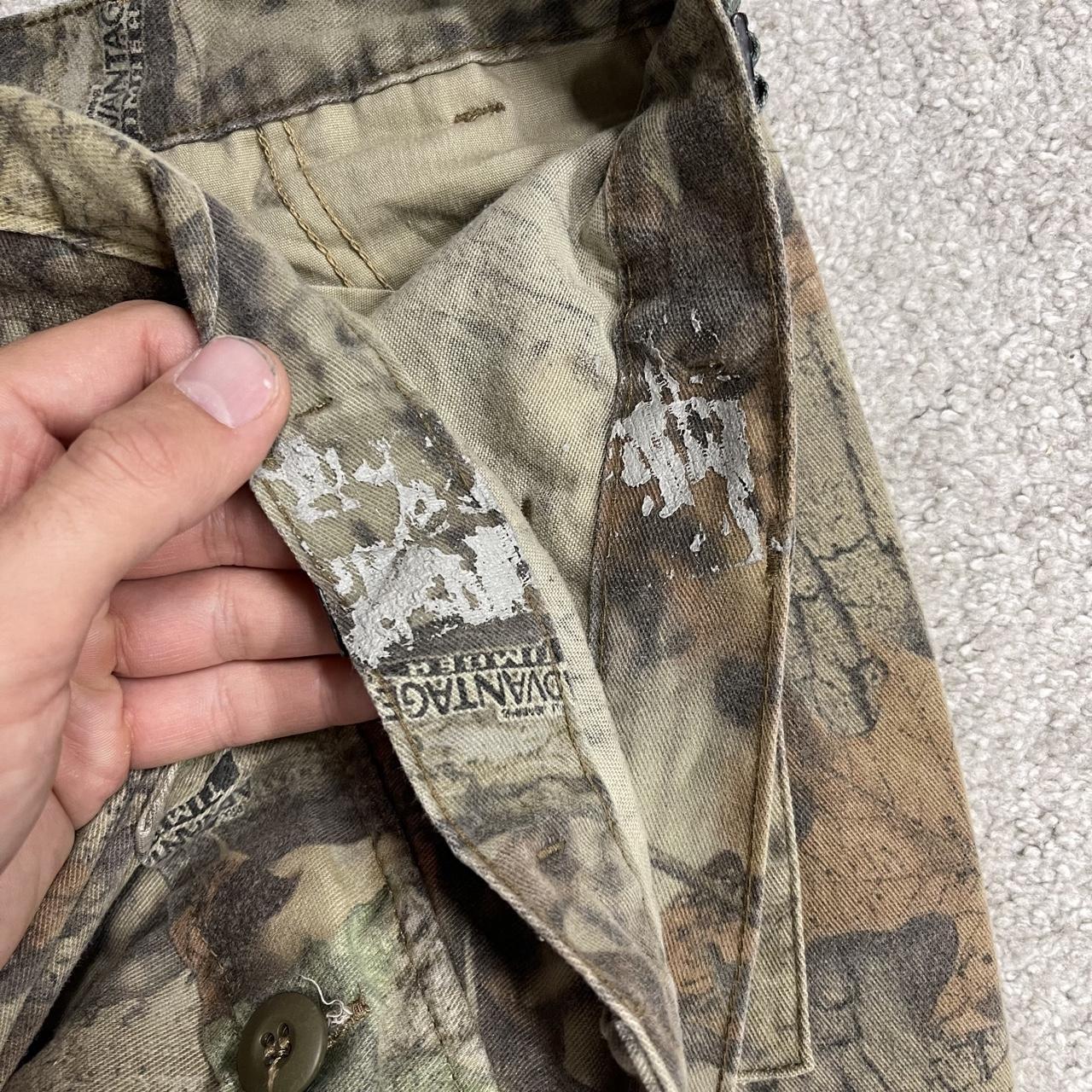 Ranger baggy Advantage camo cargo pants Y2K L khaki Tree leaf camouflage pattern