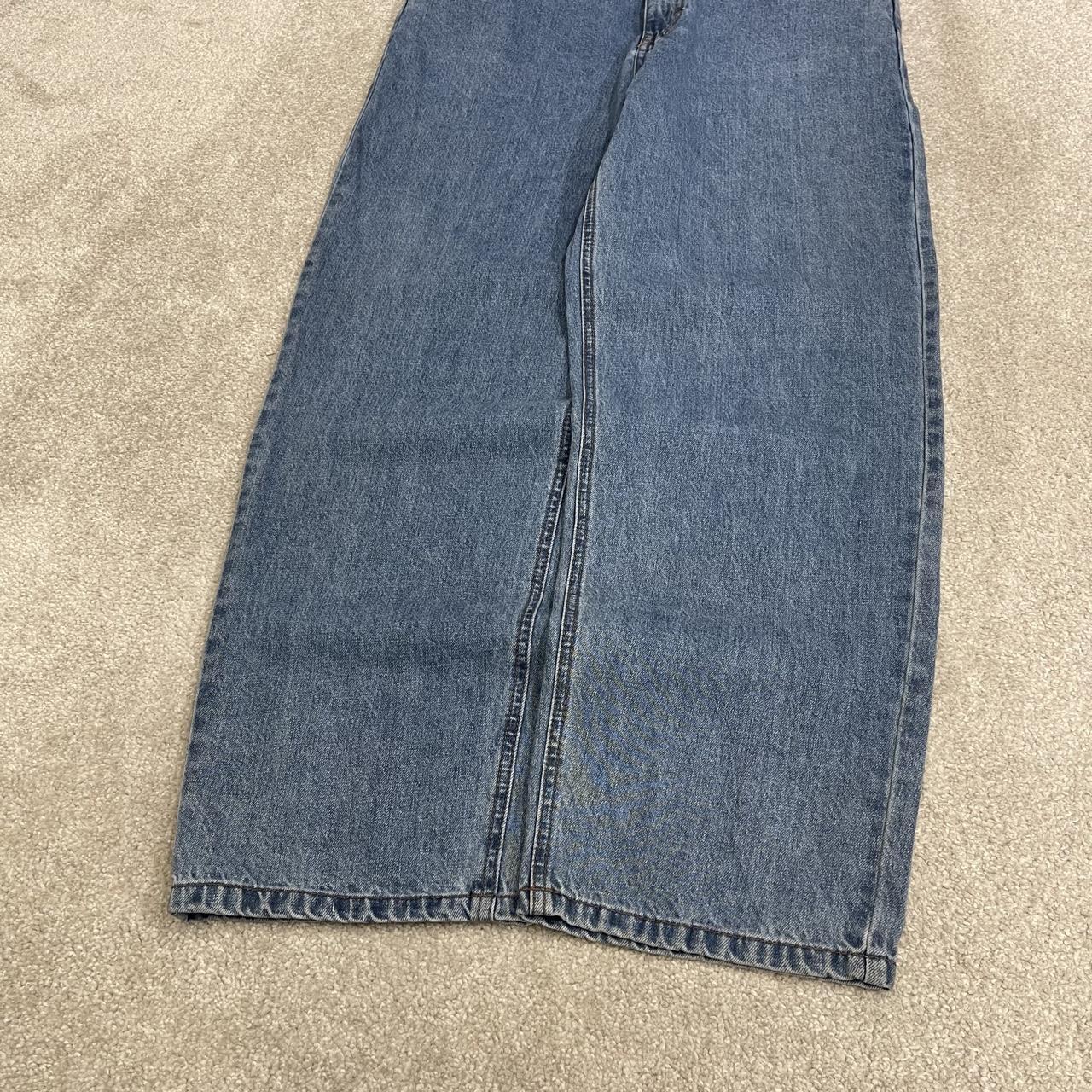 Empyre baggy denim dungarees y2k blue overalls Loose embroidered dungarees adjustable straps
