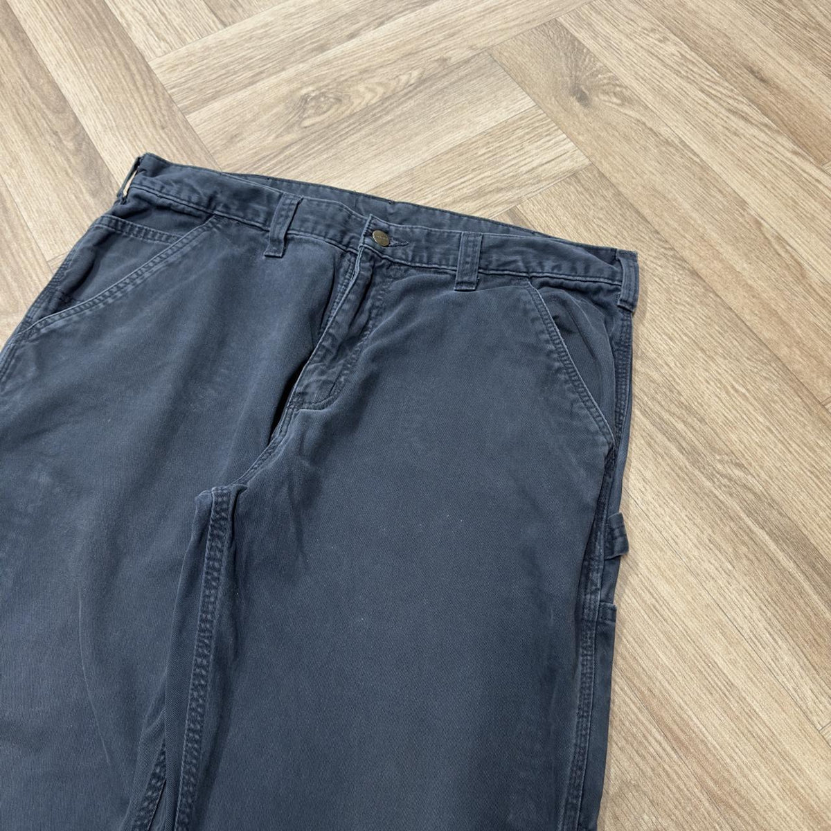 Black Carhartt carpenter pants y2k relaxed fit Loose utility workwear skate cargo trousers