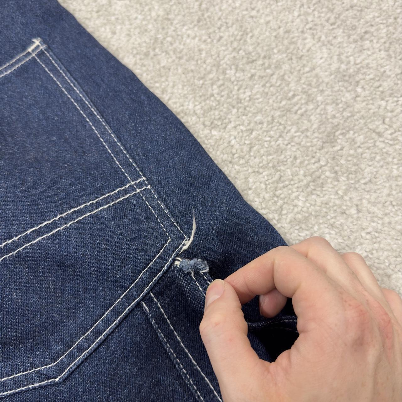 Vintage baggy denim dungaree shorts 00s blue Phat farm detailing and adjustable straps