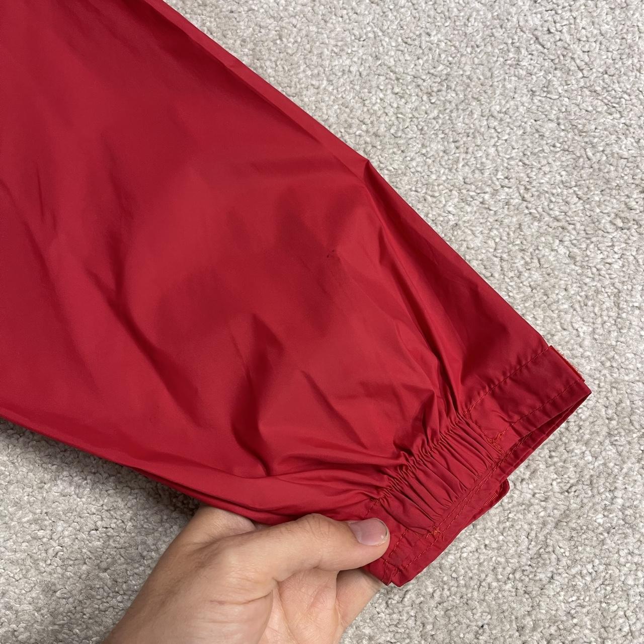 Columbia technical windbreaker jacket packable red grey two tone lightweight packable coat y2k