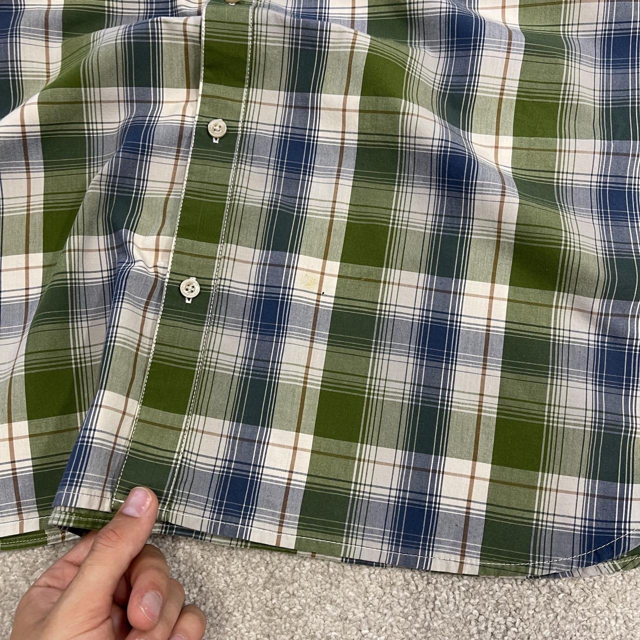 North Face checkered short sleeve shirt green TNF Festival style surf check shirt