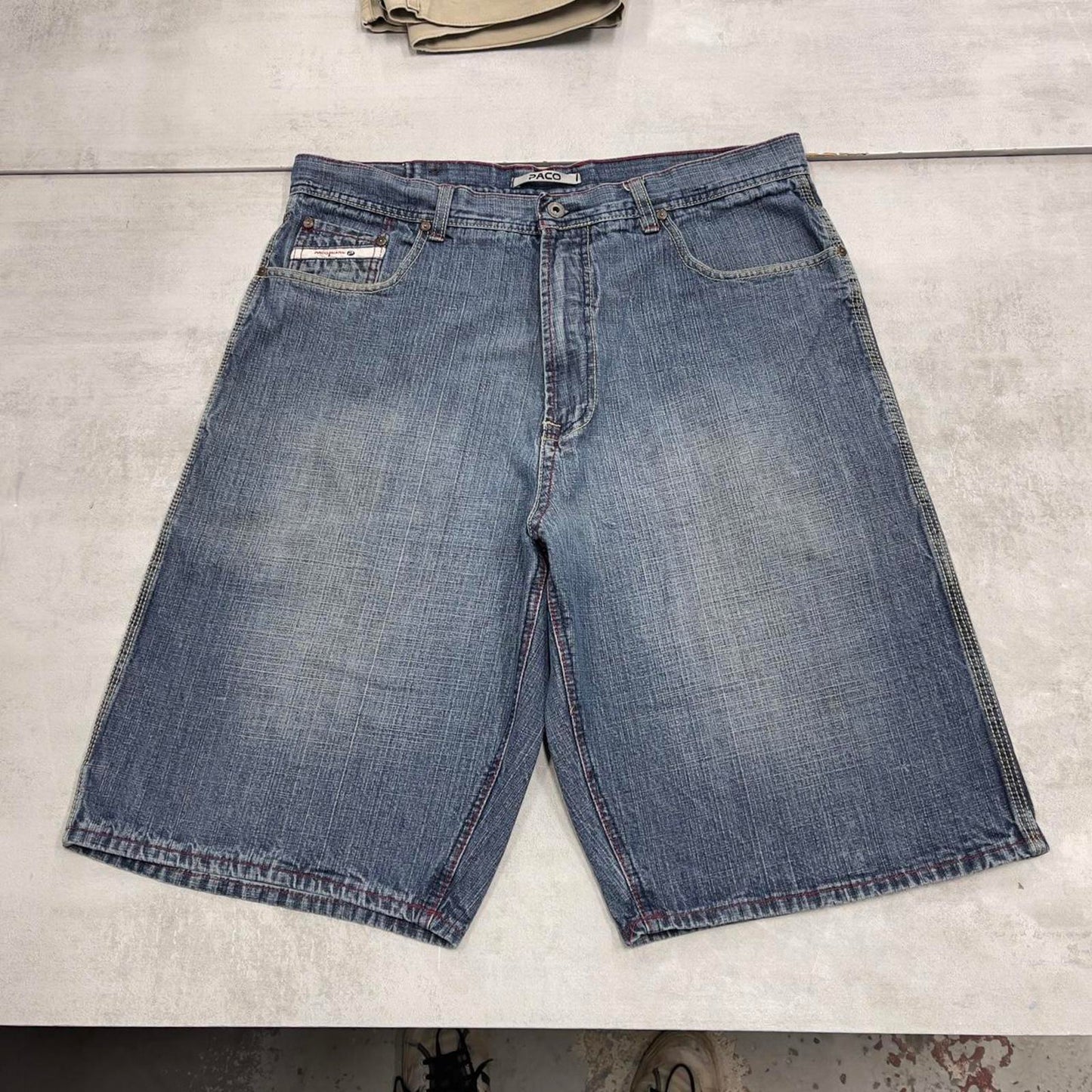 Baggy PACO jorts W38 long wide leg 90s style skater shorts