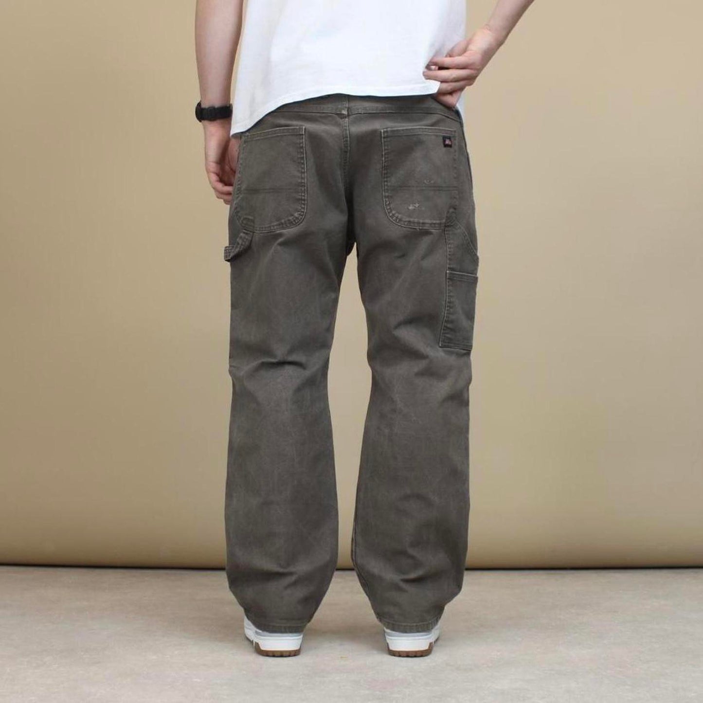 Khaki Dickies carpenter jeans W38L28 canvas cargo skate style pants