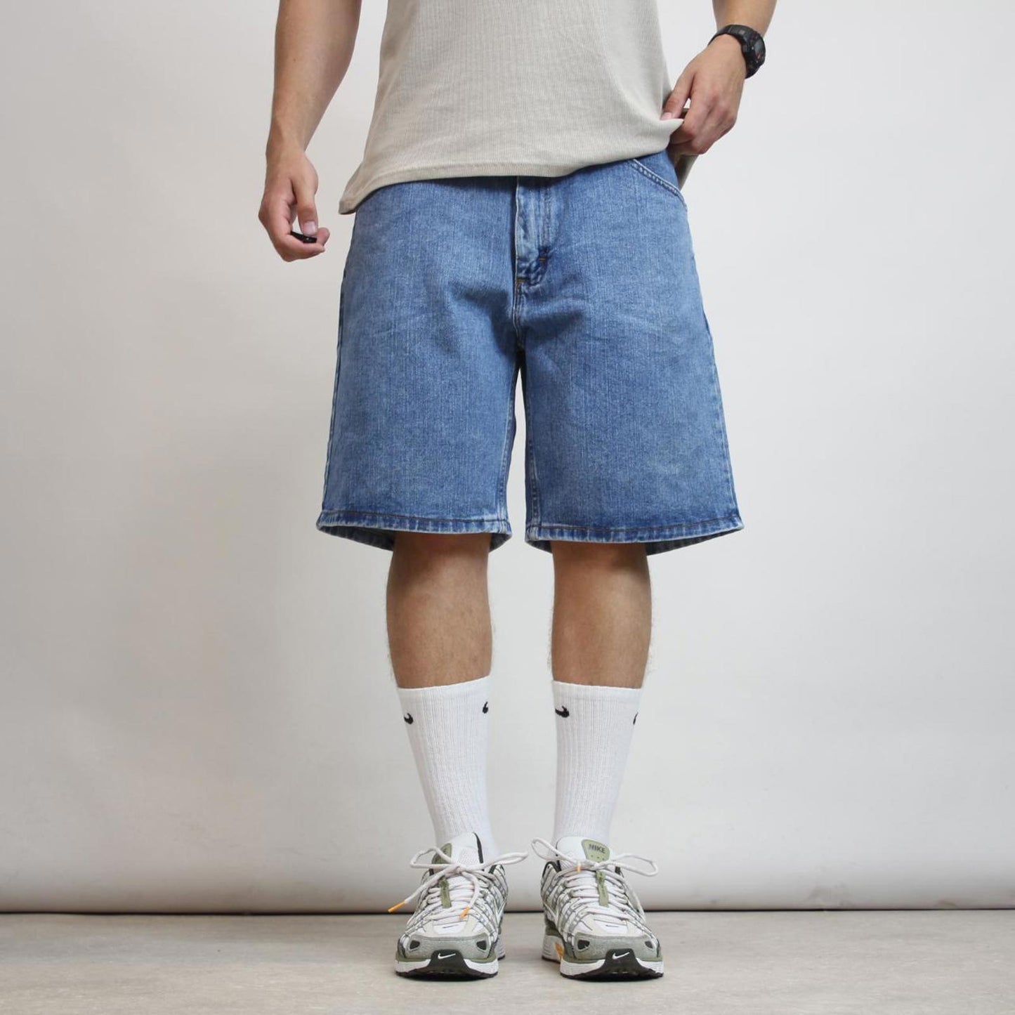 Mens blue Lee denim jorts W38