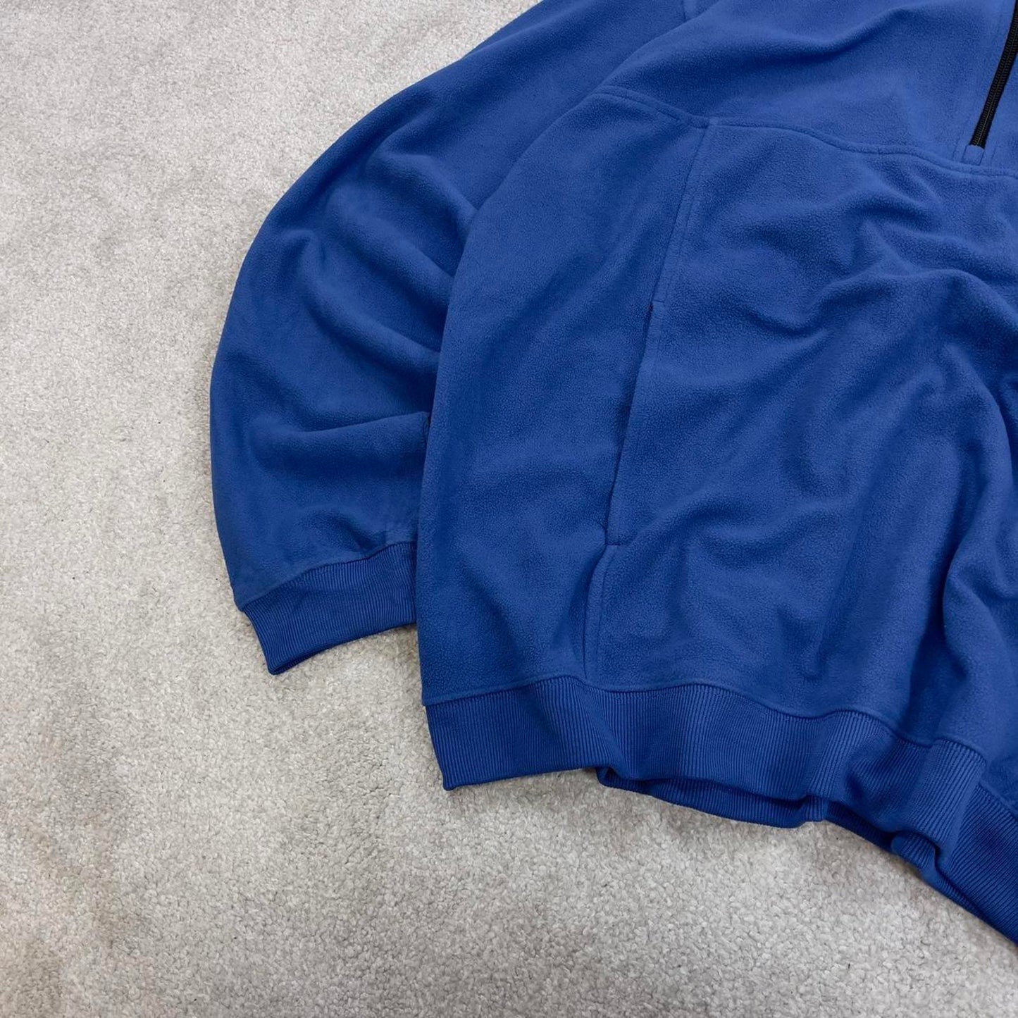Blue Nike quarter zip technical pullover fleece XXL embroidered swoosh logo autumn y2k style