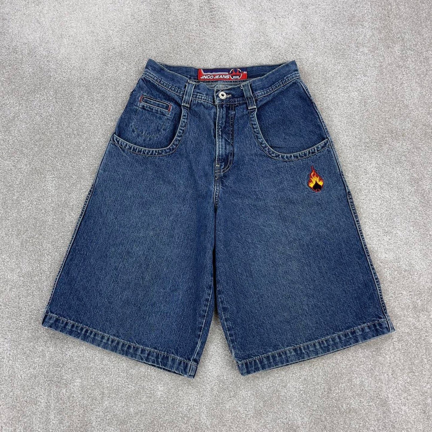 JNCO Flaming Ace shorts W30