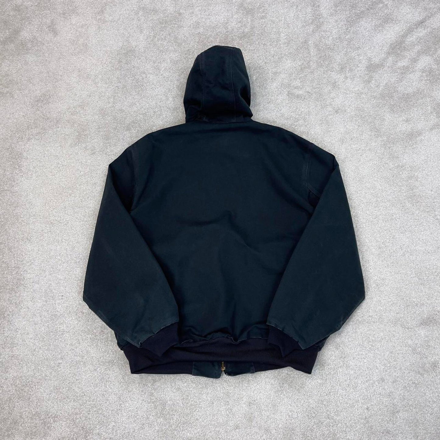 Vintage Black Carhartt hooded active jacket XL 90s style skater canvas bomber J131 BLK