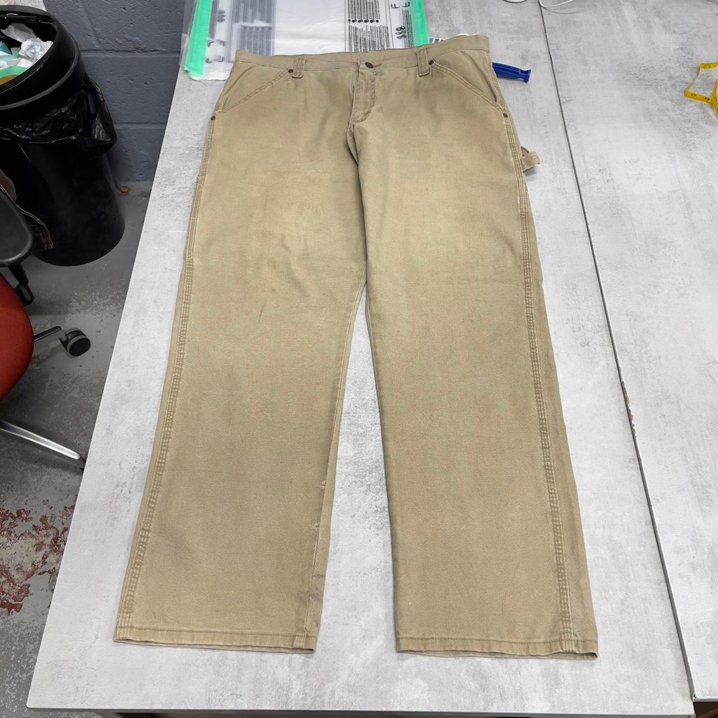 Wrangler carpenter trousers W40L34 loose canvas 90s workwear skate style cargo pants