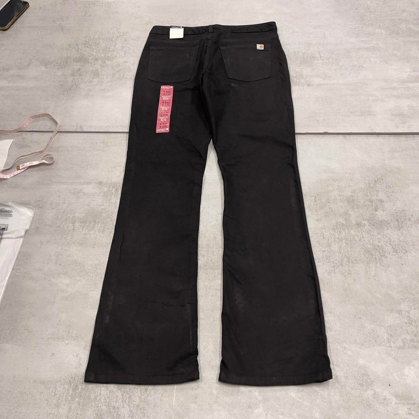 Black Carhartt jeans size 8 W32L32 original fit bootcut jeans