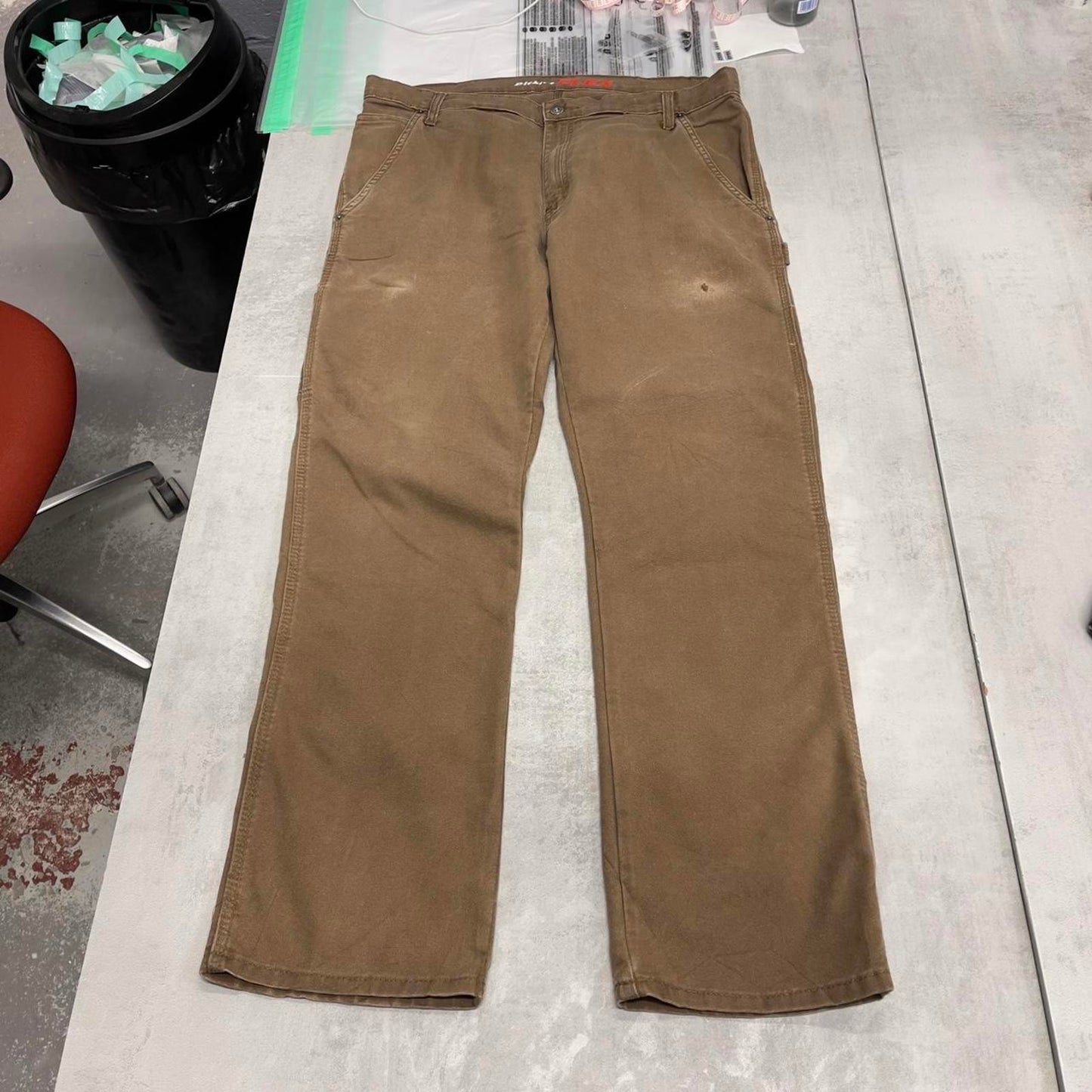 Brown Dickies carpenter jeans W38L31 regular fit 90s style carpenters