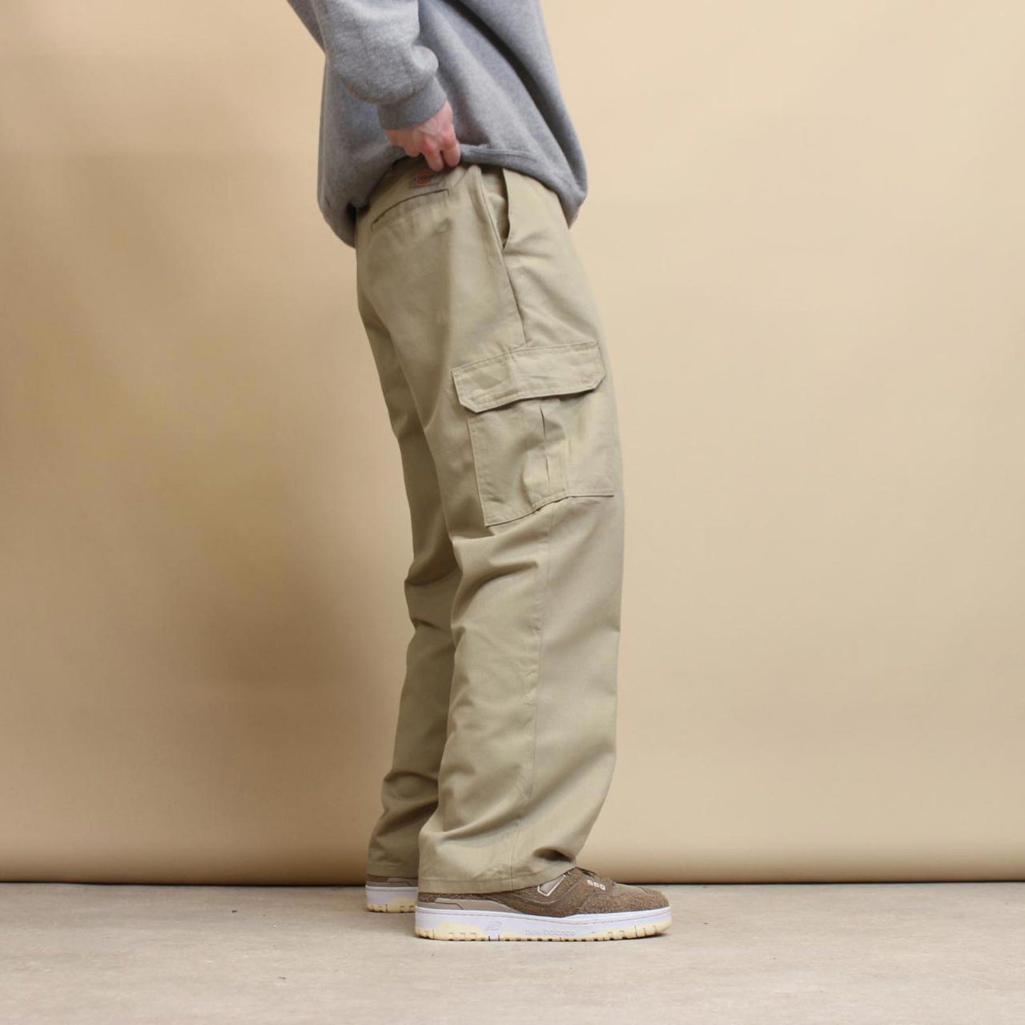 Khaki baggy Dickies cargo pants W36L30