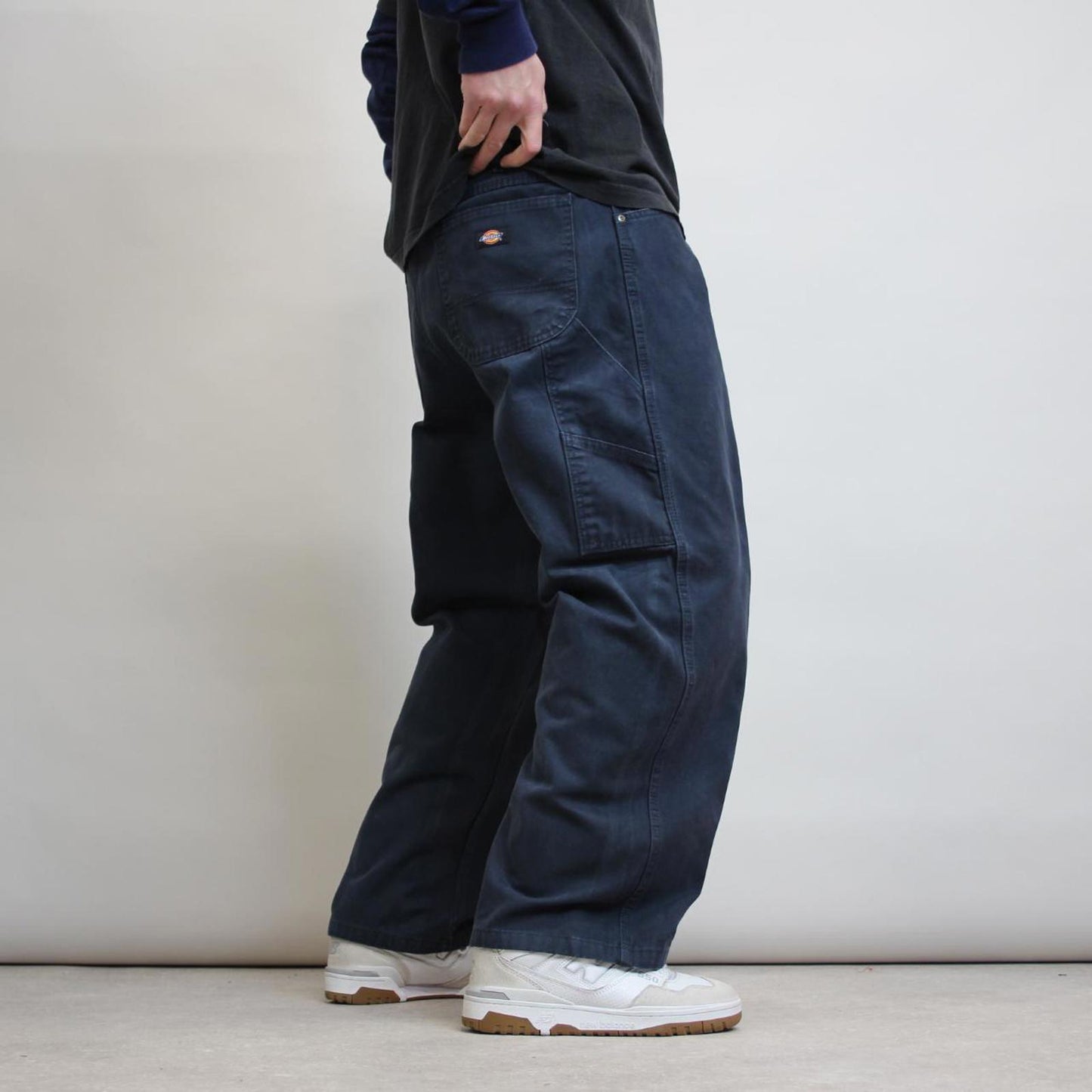 Navy Dickies carpenter jeans W40 L28 loose thick canvas skater style cargos