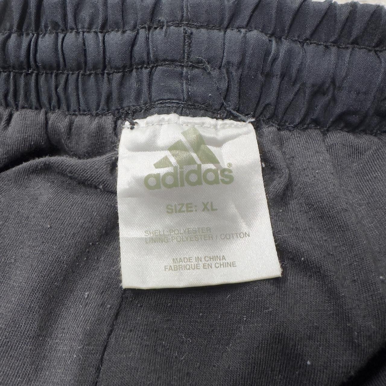Adidas tracksuit bottoms black Y2K XL Embroidered logo, pockets, drawstring & elasticated waist