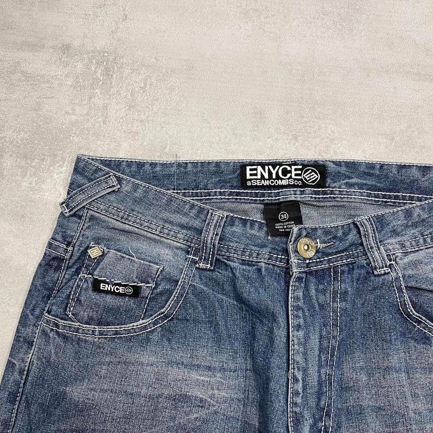 Blue embroidered Enyce jeans W34 L30 loose denim hip y2k jeans