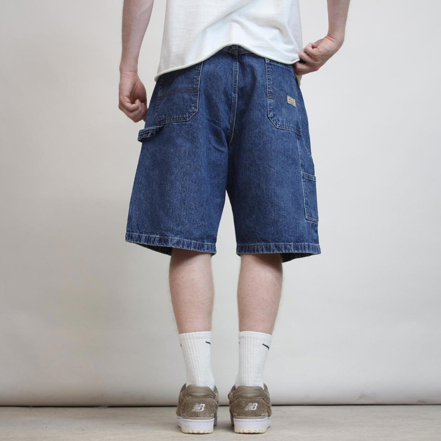 Mens Baggy Wrangler Carpenter Jorts W36 denim skater style cargo shorts