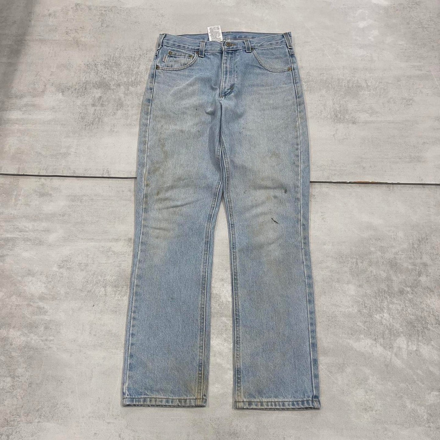 Mens vintage Carhartt jeans W34 L34 blue traditional fit 90s style jeans