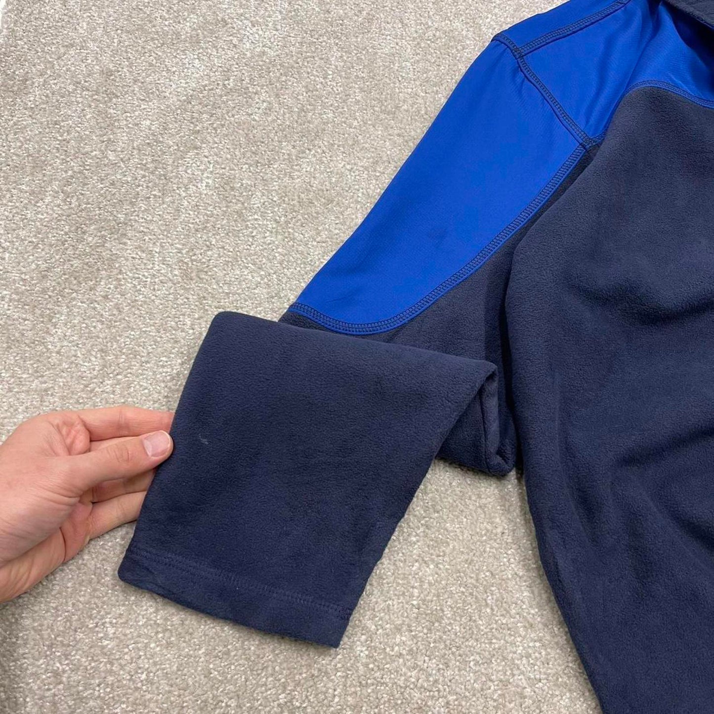 Y2k Starter technical fleece L men’s1/4 zip up navy blue 00s style autumn casual street