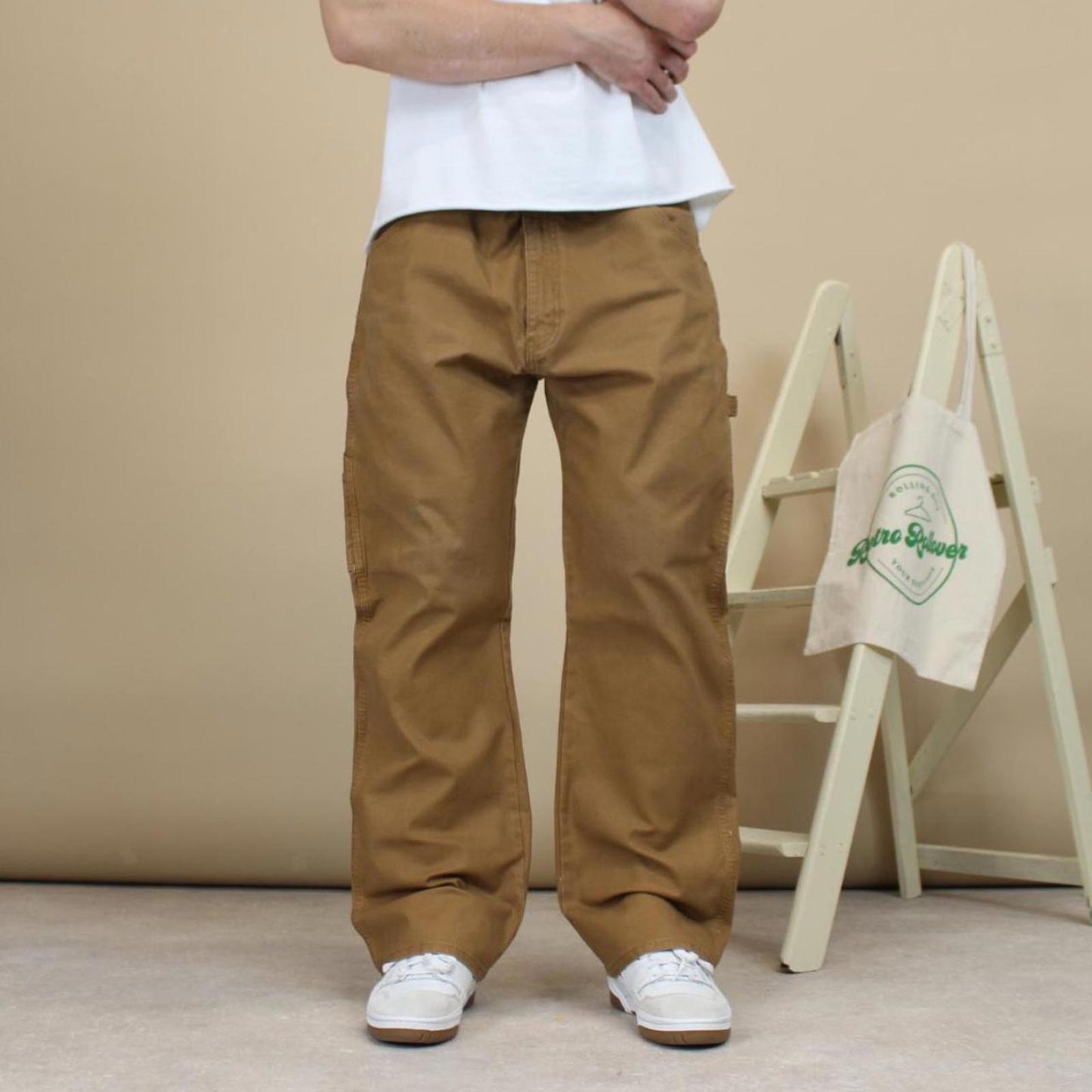Tan Dickies carpenter jeans W38 L30 loose skater cargo pants