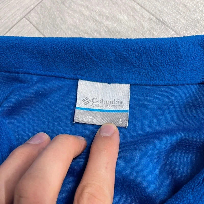 Columbia y2k lightweight fleece blue 1/4 zip autumn pullover